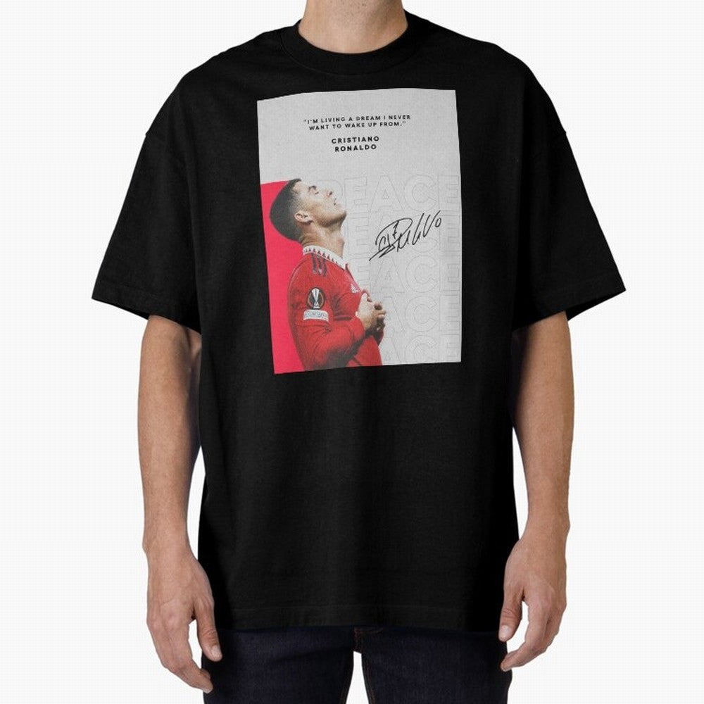 PEACE OF MIND Oversized T-Shirt Bring Home Match Day Hype around FIFA World Cup 2026 USA Canada Mexico, Neymar, Haaland and Cristiano Ronaldo, Spain, Classic Soccer Heritage, Championship Pressure, Fan Loyalty and International Pride; Built for