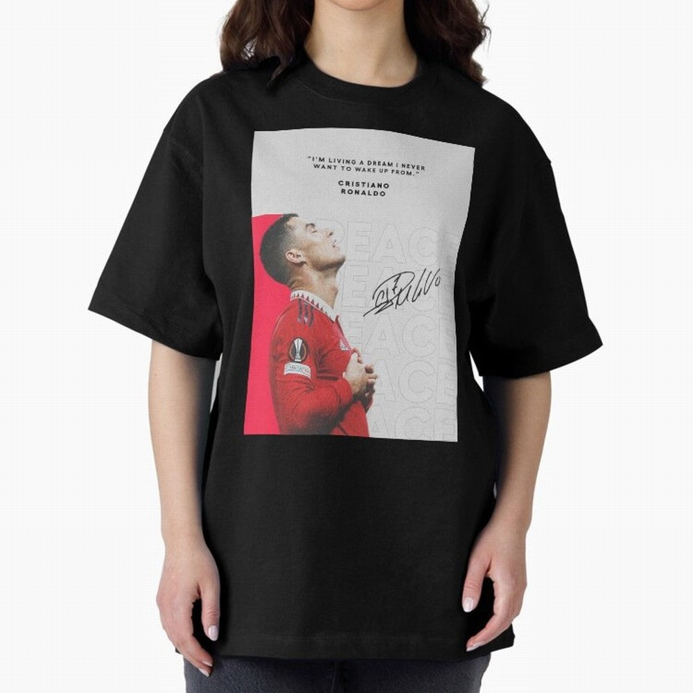 PEACE OF MIND Oversized T-Shirt Bring Home Match Day Hype around FIFA World Cup 2026 USA Canada Mexico, Neymar, Haaland and Cristiano Ronaldo, Spain, Classic Soccer Heritage, Championship Pressure, Fan Loyalty and International Pride; Built for