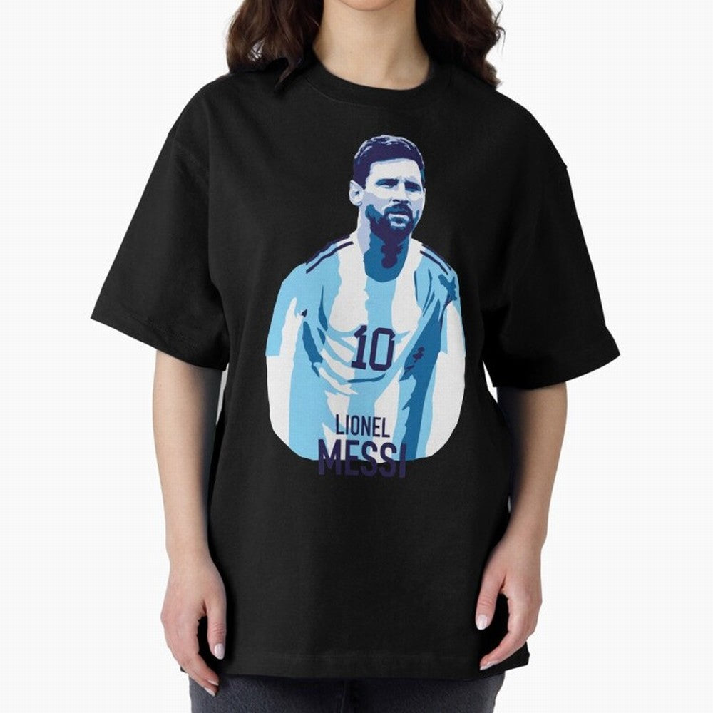 Messi Oversized T-Shirt Carry FIFA World Cup 2026 Group Stage Spirit, Highlighting Portugal, Cristiano Ronaldo, Haaland and CR7, Tournament Hype, Historic Matchups, Family Viewing Parties and Global Sports Pride; Great for Watch Parties, Sports