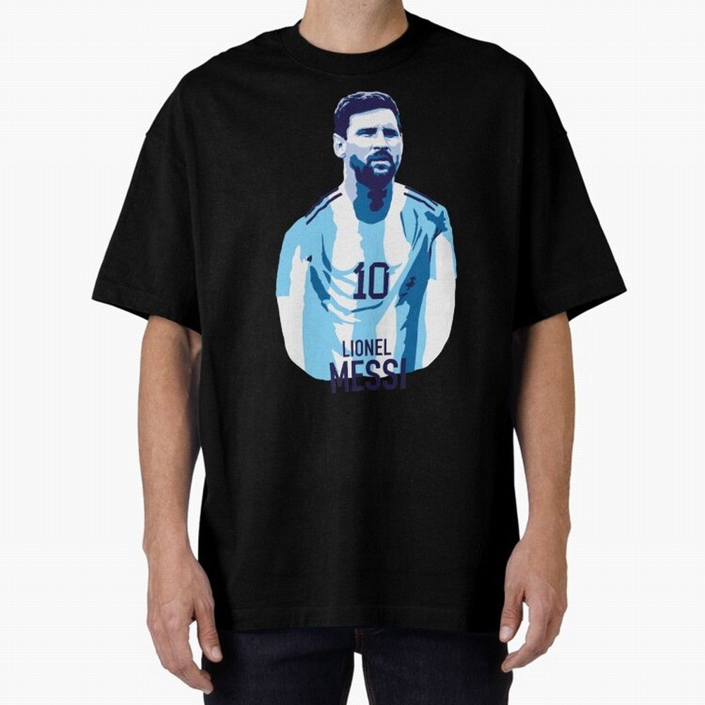 Messi Oversized T-Shirt Carry FIFA World Cup 2026 Group Stage Spirit, Highlighting Portugal, Cristiano Ronaldo, Haaland and CR7, Tournament Hype, Historic Matchups, Family Viewing Parties and Global Sports Pride; Great for Watch Parties, Sports