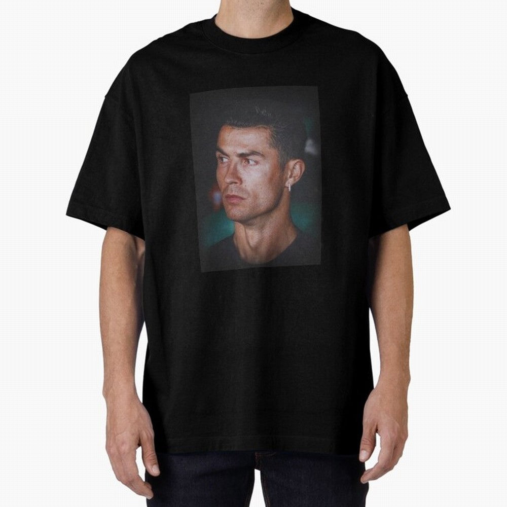 Cristiano Ronaldo Oversized T-Shirt Show Match Day Excitement for the FIFA World Cup 2026 Journey through Haaland and Mbappe Highlights, Spain Pride, Stadium Chants, National Pride, Trophy Dreams and Unforgettable Football Memories; Ideal for
