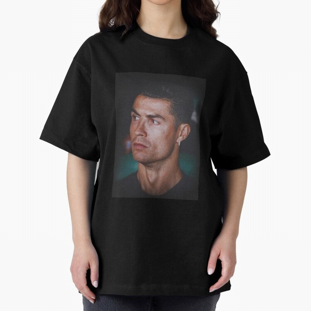 Cristiano Ronaldo Oversized T-Shirt Show Match Day Excitement for the FIFA World Cup 2026 Journey through Haaland and Mbappe Highlights, Spain Pride, Stadium Chants, National Pride, Trophy Dreams and Unforgettable Football Memories; Ideal for