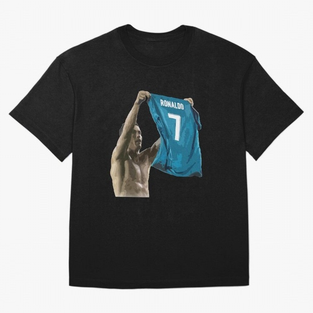 Cristiano Ronaldo celebration goal against Barcelona Oversized T-Shirt Embrace the FIFA World Cup 2026 USA Canada Mexico Journey through Haaland and Mbappe Highlights, England and Germany Pride, Fan Favorite Moments, National Team Passion, Big