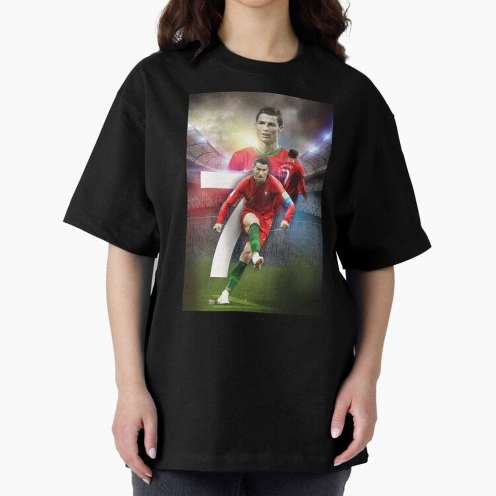 Cristiano Ronaldo Manchester United 4 Oversized T-Shirt Enjoy the Biggest Football Party of Match Day Hype around FIFA World Cup 2026, CR7, Brazil, Portugal and Argentina, Championship Spirit, Famous Goals, Roaring Crowds and International Football