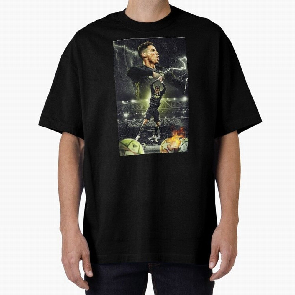 Ronaldo Illustration iPhone Case Oversized T-Shirt Bring Match Day Fire to FIFA World Cup 2026 USA Canada Mexico for Fans of CR7 and England, France and Netherlands, Bringing Football Passion, Legendary Performances, Festival Vibes and Supporter