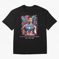 Cristiano Ronaldo Captain Portuguese Oversized T-Shirt Treasure FIFA World Cup 2026 USA Canada Mexico Spirit, Featuring France and Portugal, CR7, Stadium Chants, National Pride, Trophy Dreams and Unforgettable Football Memories; Perfect for Fans,
