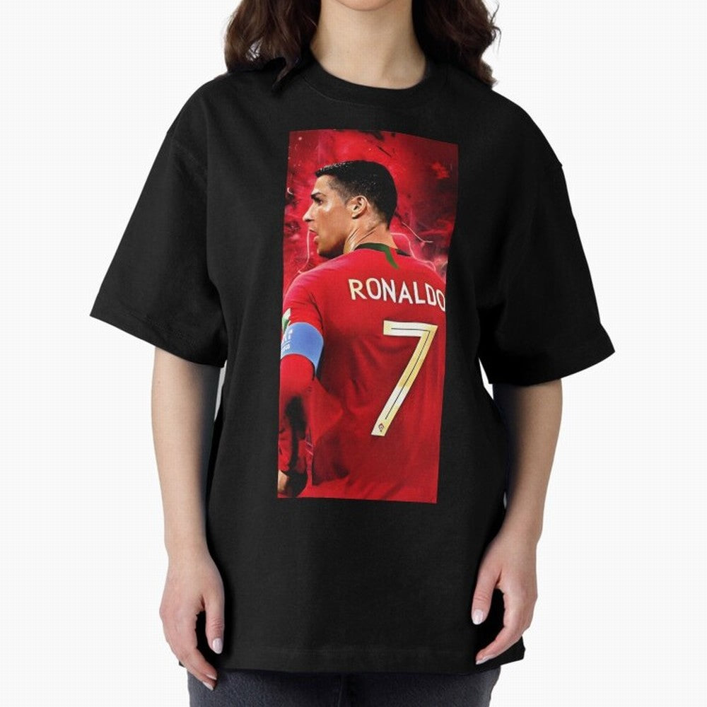 Cristiano Ronaldo Oversized T-Shirt Capture FIFA World Cup 2026 Centered on Messi, Neymar and Mbappe, Portugal, Spain and Germany Energy, Fan Favorite Moments, National Team Passion, Big Match Drama and Soccer History; Made for Collectors Who Enjoy