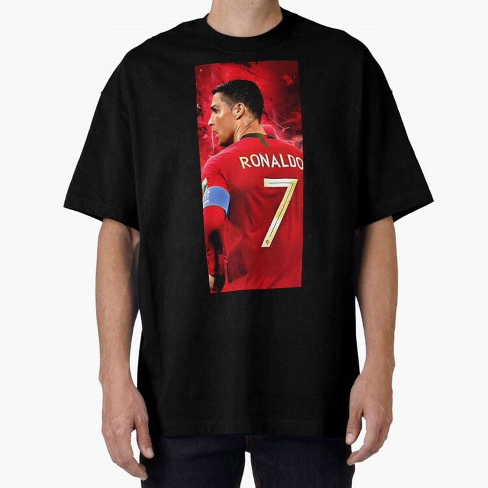 Cristiano Ronaldo Oversized T-Shirt Capture FIFA World Cup 2026 Centered on Messi, Neymar and Mbappe, Portugal, Spain and Germany Energy, Fan Favorite Moments, National Team Passion, Big Match Drama and Soccer History; Made for Collectors Who Enjoy
