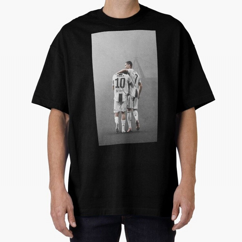 ronaldo with paulo dybala Oversized T-Shirt Treasure Match Day Hype around FIFA World Cup 2026, CR7, Spain, Classic Soccer Heritage, Championship Pressure, Fan Loyalty and International Pride; Made for Die Hard Supporters, Soccer Lovers, Game Day