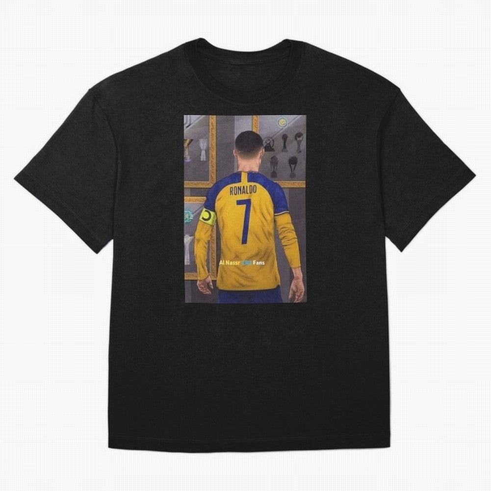 Al Nassr -Cristiano Ronaldo CR7 2023 Oversized T-Shirt Honor Global Football Passion for FIFA World Cup 2026 Group Stage, Celebrating Neymar, Haaland and Cristiano Ronaldo, Portugal, Global Supporter Spirit, Legendary Goals, National Colors and
