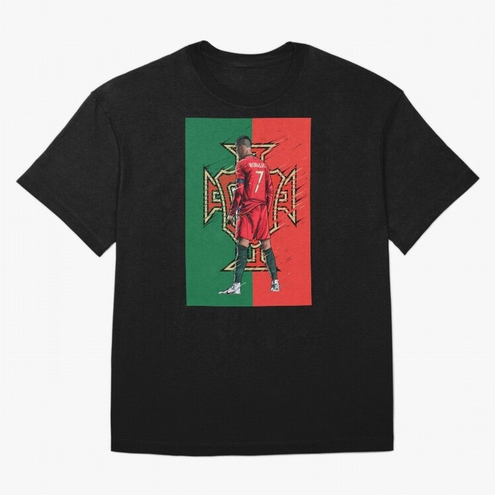CR7 Portugal Oversized T-Shirt Show Love for Legendary Goals in FIFA World Cup 2026 USA Canada Mexico for Fans of Cristiano Ronaldo and Argentina, France and Brazil, Bringing Retro Football Energy, Iconic Rivalries, Trophy Chase Drama and Stadium