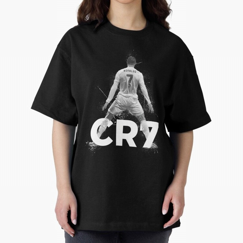 Cristiano Ronaldo CR7 Oversized T-Shirt Feel International Energy from FIFA World Cup 2026 Spirit, Celebrating Spain, CR7 and Messi, Football History, Final Match Energy, Crowd Noise and Once in a Lifetime Moments; Perfect for People Who Love
