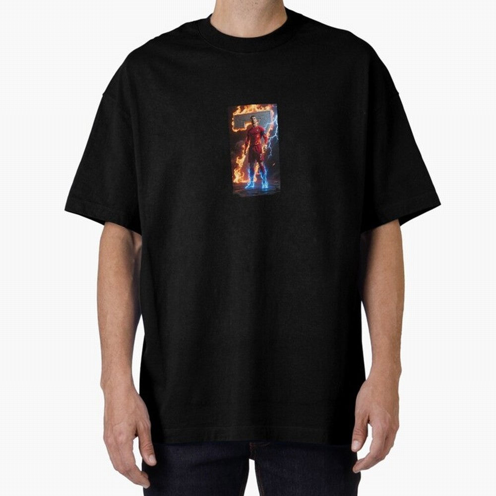 Christiano Ronaldo Cr7 Oversized T-Shirt Celebrate the Stars of Match Day Hype around FIFA World Cup 2026 USA Canada Mexico, Neymar, Haaland and Cristiano Ronaldo, Brazil, Portugal and Argentina, Championship Spirit, Famous Goals, Roaring Crowds