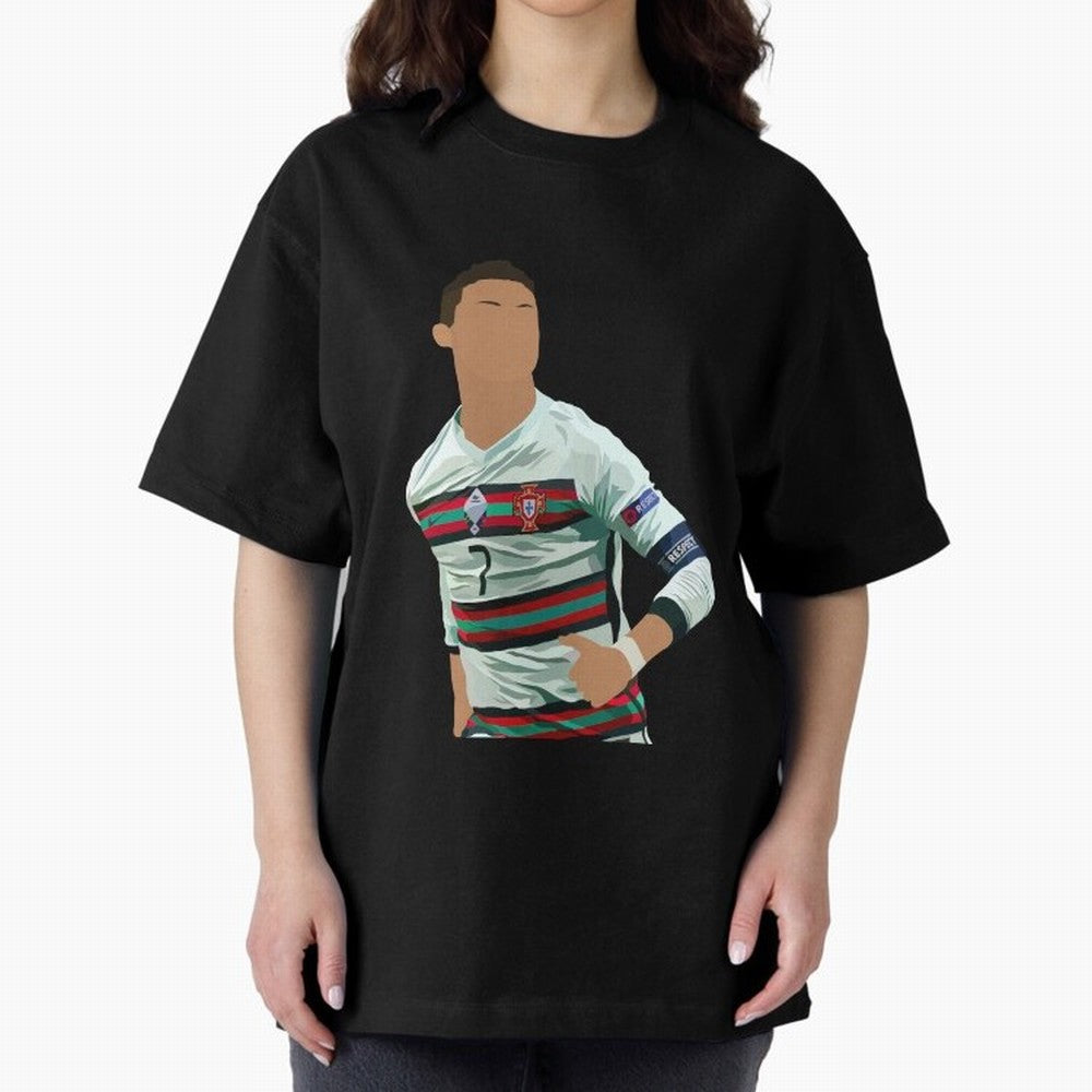 Cristiano Ronaldo Portugal Oversized T-Shirt Keep Football History Alive during FIFA World Cup 2026 for Fans of Mbappe and France and Portugal, Bringing Football Passion, Legendary Performances, Festival Vibes and Supporter Community; Made for Die