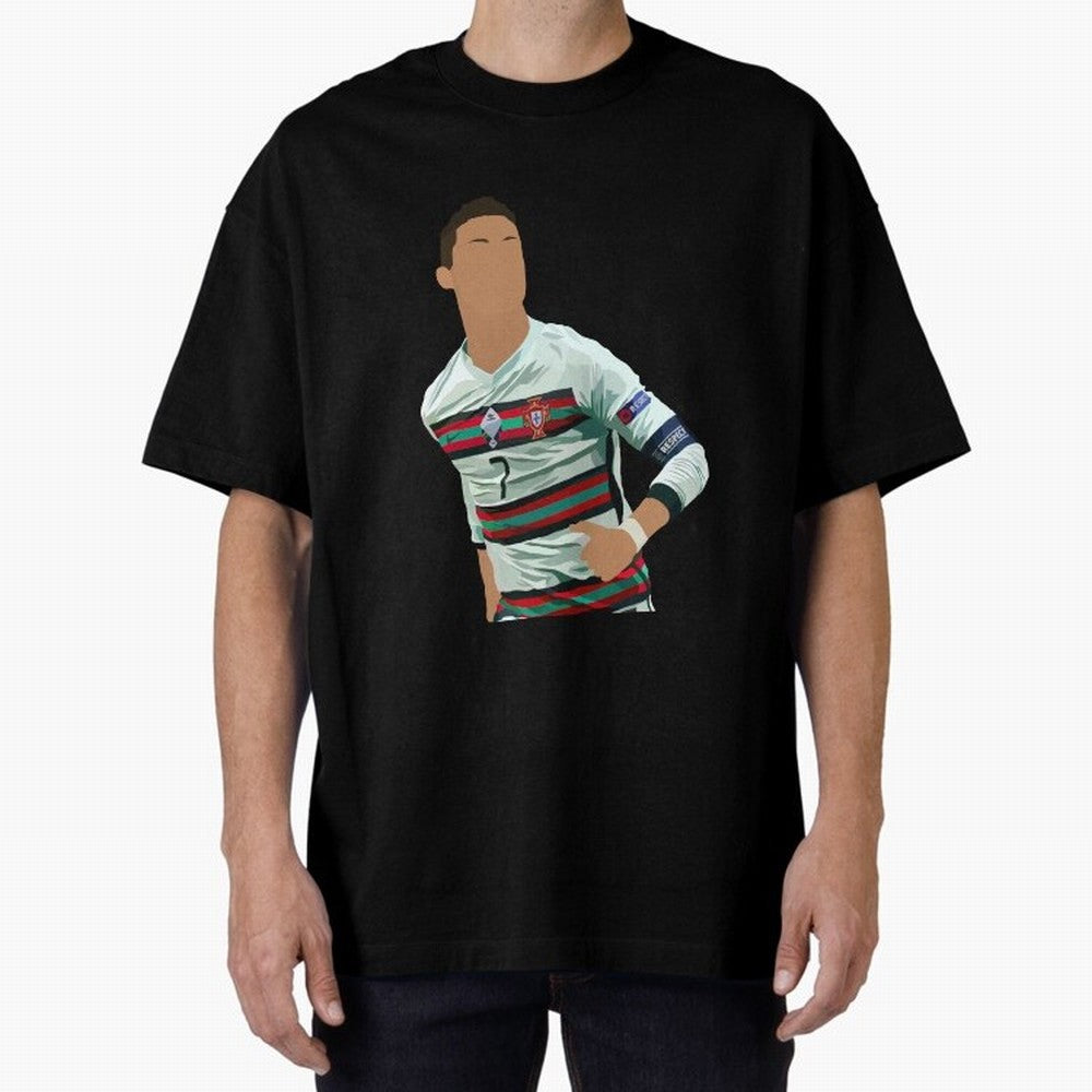 Cristiano Ronaldo Portugal Oversized T-Shirt Keep Football History Alive during FIFA World Cup 2026 for Fans of Mbappe and France and Portugal, Bringing Football Passion, Legendary Performances, Festival Vibes and Supporter Community; Made for Die