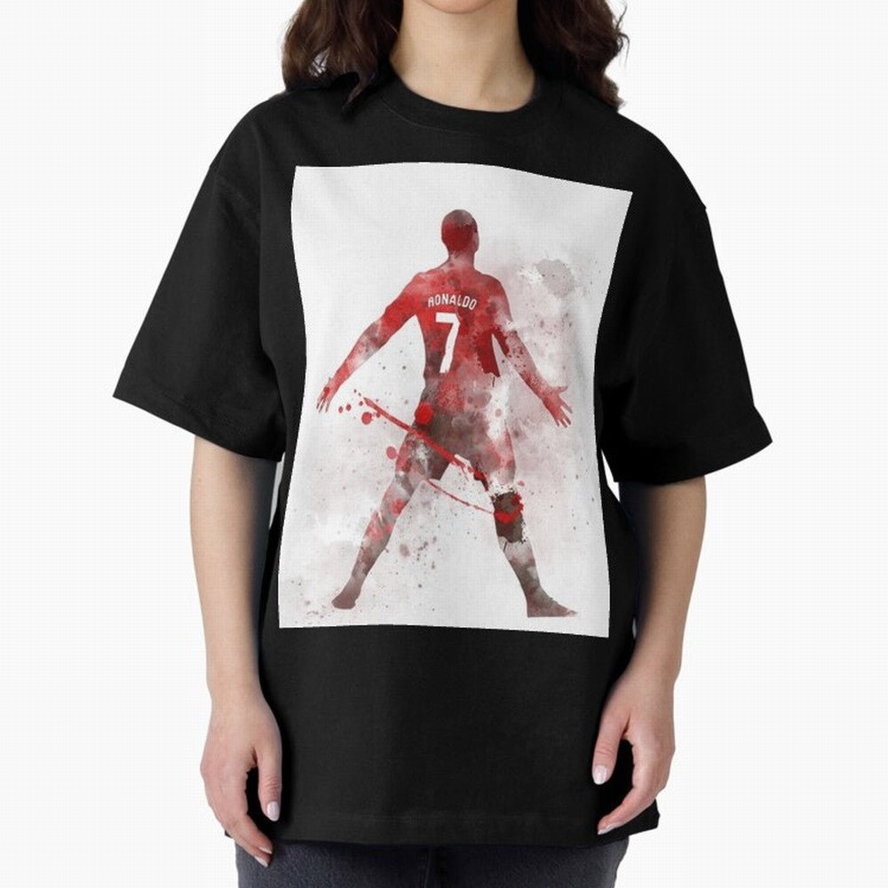 Cristiano Ronaldo Oversized T-Shirt Build FIFA World Cup 2026 USA Canada Mexico Spirit, Inspired by Argentina and Brazil, Haaland and Mbappe, Football History, Final Match Energy, Crowd Noise and Once in a Lifetime Moments; Perfect for People Who