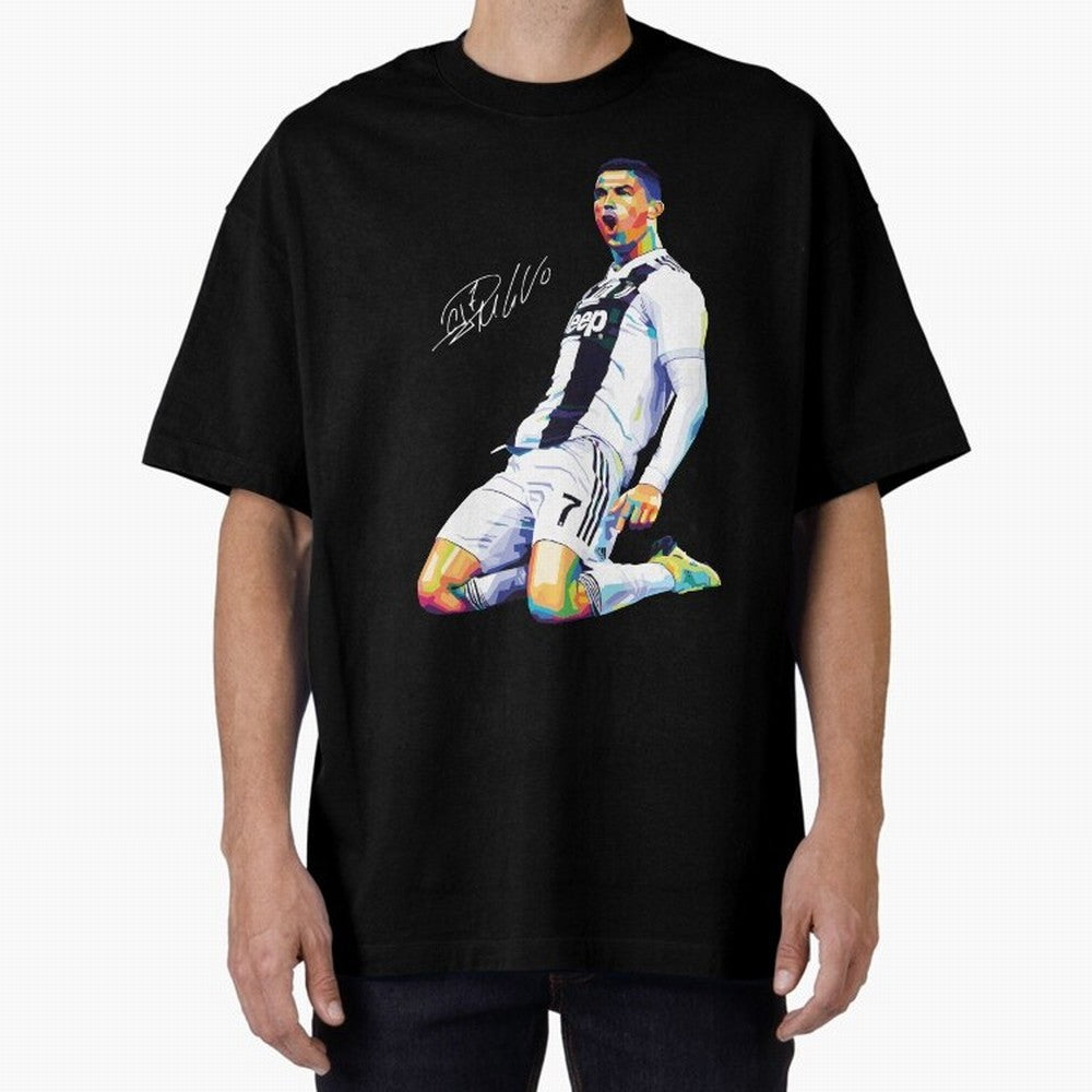 C Ronaldo Wpap Pop Art Oversized T-Shirt Cheer through Every Moment of FIFA World Cup 2026 USA Canada Mexico Highlighting Neymar, Haaland and Cristiano Ronaldo, Netherlands Energy, Match Day Excitement, Supporter Culture, Golden Goals and Global