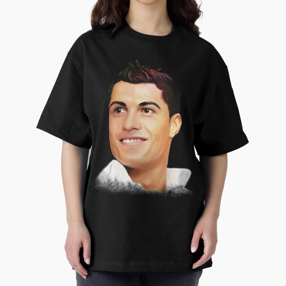 Cristiano Ronaldo CR7 | Digital Painting Oversized T-Shirt Celebrate Global Passion for FIFA World Cup 2026 USA Canada Mexico Filled with Mbappe, Germany Energy, Tournament Hype, Historic Matchups, Family Viewing Parties and Global Sports Pride;