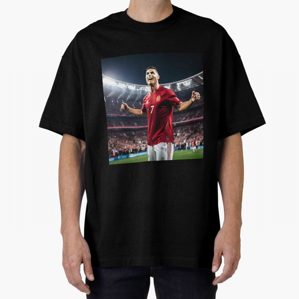 cristiano ronaldo celebrates goal Oversized T-Shirt Celebrate Football Heritage in FIFA World Cup 2026 USA Canada Mexico for Fans of Neymar and Netherlands, Bringing Stadium Memories, Football Loyalty, International Chants and Championship