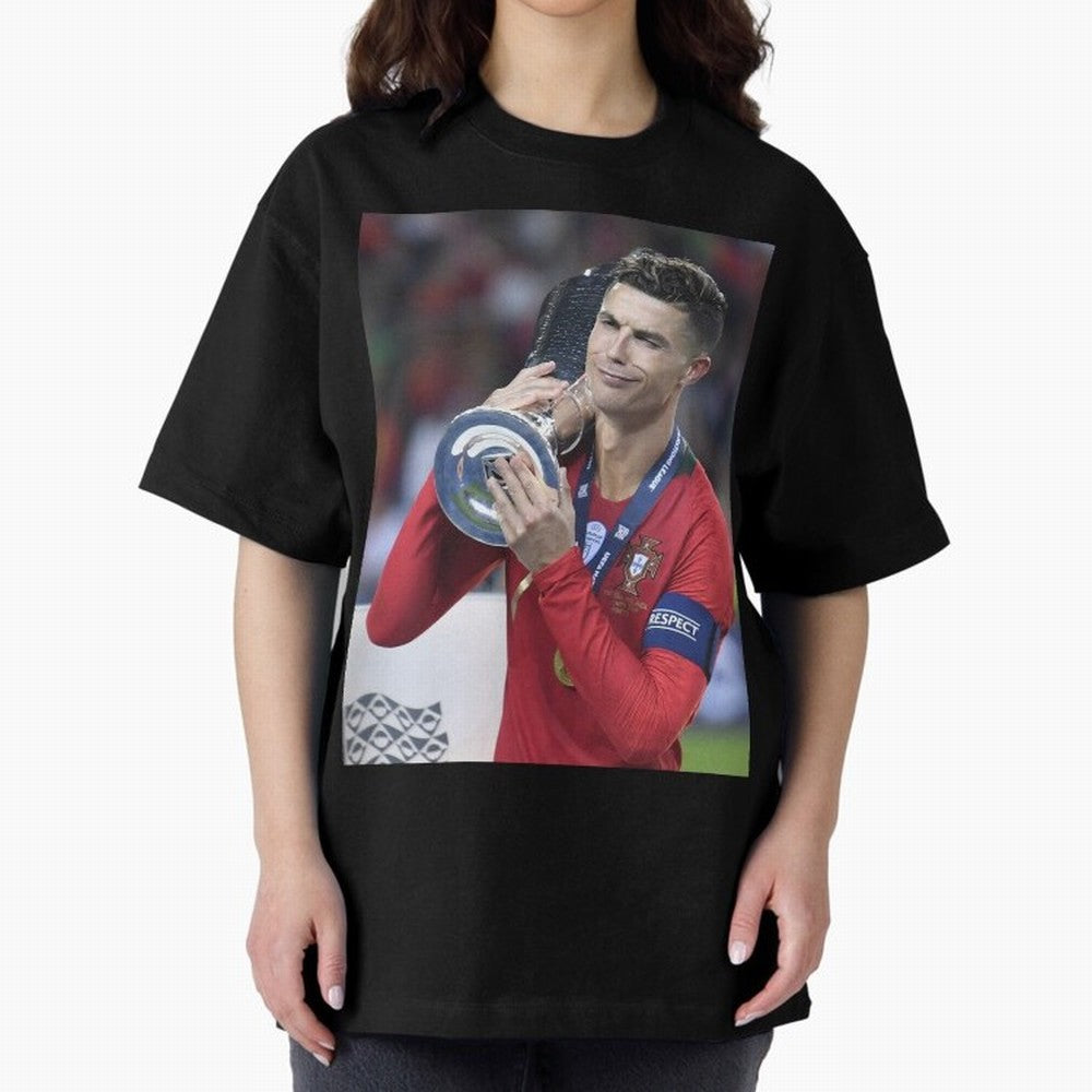 Todos Portugal 2019 CR7 Oversized T-Shirt Embrace FIFA World Cup 2026 for Fans of CR7 and Messi and England, Bringing Goal Celebration Energy, Supporter Heritage, Football Icons and Worldwide Tournament Joy; Perfect for Fans, Collectors, Family