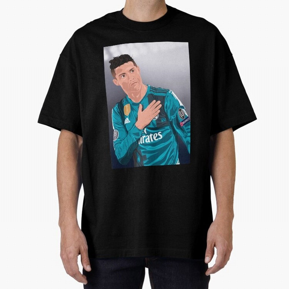 Cristiano Ronaldo Oversized T-Shirt Feel the Trophy Chase of Match Day Hype around FIFA World Cup 2026, Messi, CR7 and Mbappe, Spain and Netherlands, Fan Favorite Moments, National Team Passion, Big Match Drama and Soccer History; Perfect for Fans,