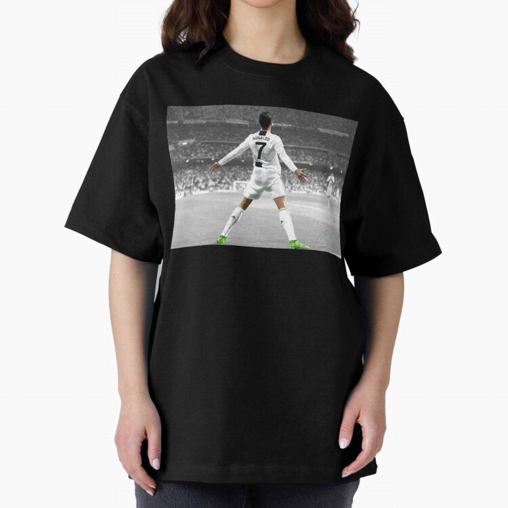 Cristiano Ronaldo Oversized T-Shirt Celebrate Global Passion for Global Football Passion for FIFA World Cup 2026 Group Stage, Featuring Messi and Cristiano Ronaldo, England, Football Passion, Legendary Performances, Festival Vibes and Supporter