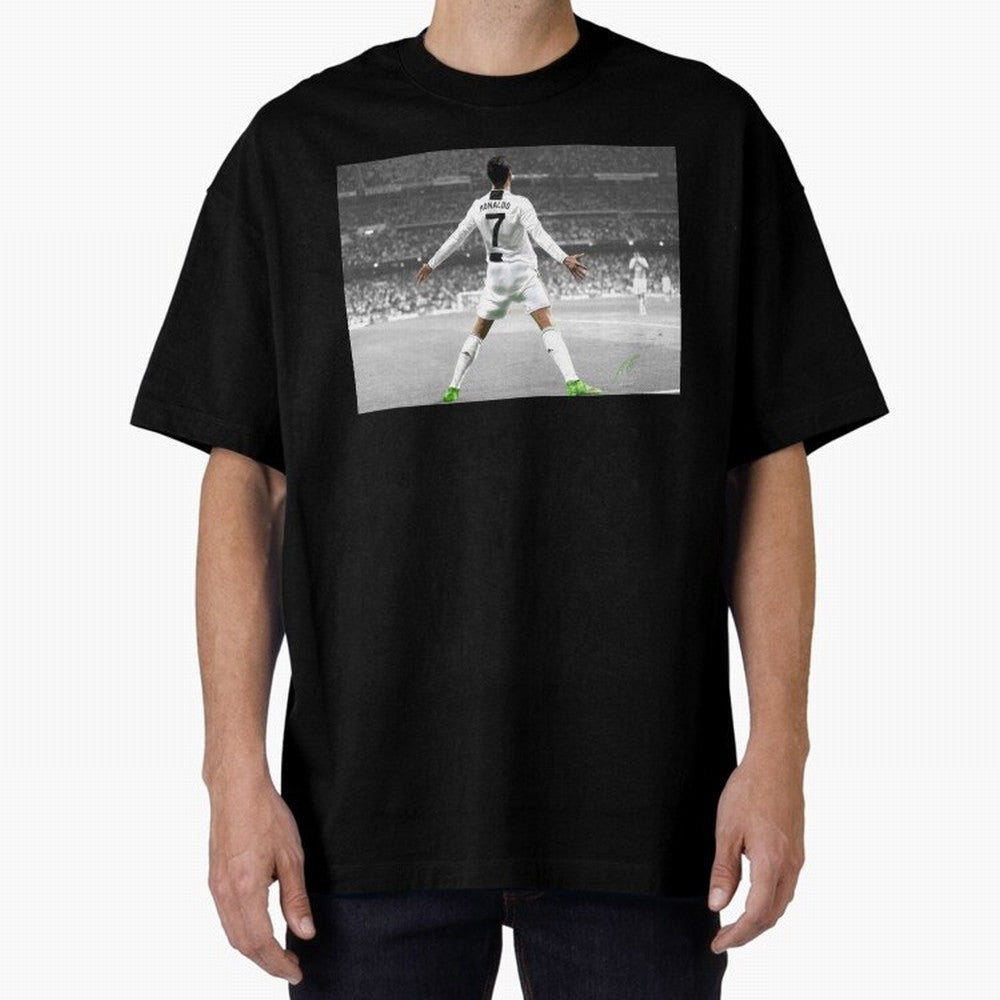 Cristiano Ronaldo Oversized T-Shirt Celebrate Global Passion for Global Football Passion for FIFA World Cup 2026 Group Stage, Featuring Messi and Cristiano Ronaldo, England, Football Passion, Legendary Performances, Festival Vibes and Supporter