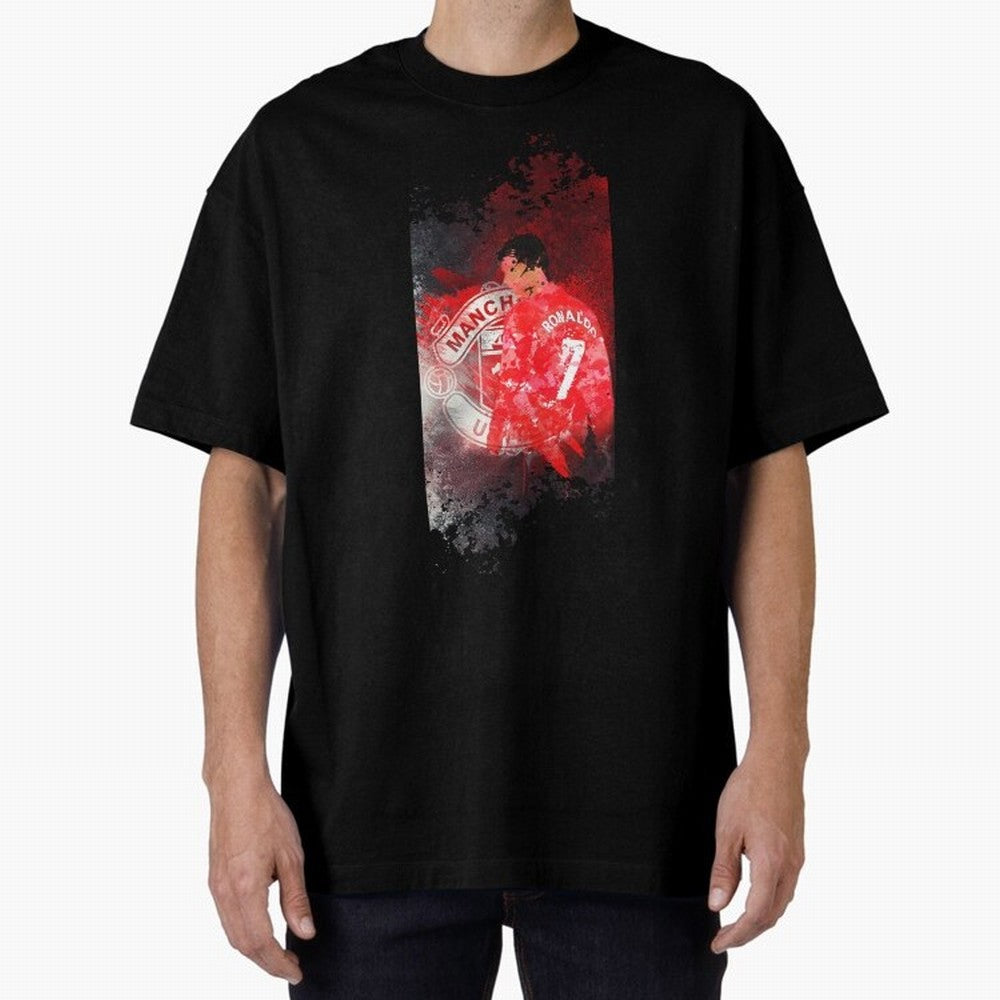 Ronaldo Illustration 003 Oversized T-Shirt Bring International Match Energy to Global Football Passion for FIFA World Cup 2026, Built around Messi and Cristiano Ronaldo, Netherlands, Football Passion, Legendary Performances, Festival Vibes and