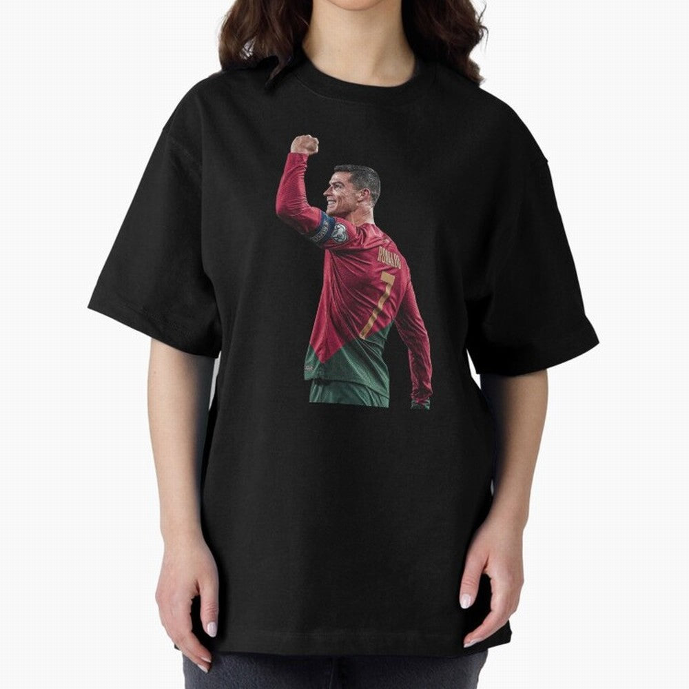Cristiano Ronaldo Oversized T-Shirt Carry the Dream of FIFA World Cup 2026 Group Stage Connected to Messi, Neymar and Mbappe, England, France and Netherlands Energy, Classic Soccer Heritage, Championship Pressure, Fan Loyalty and International