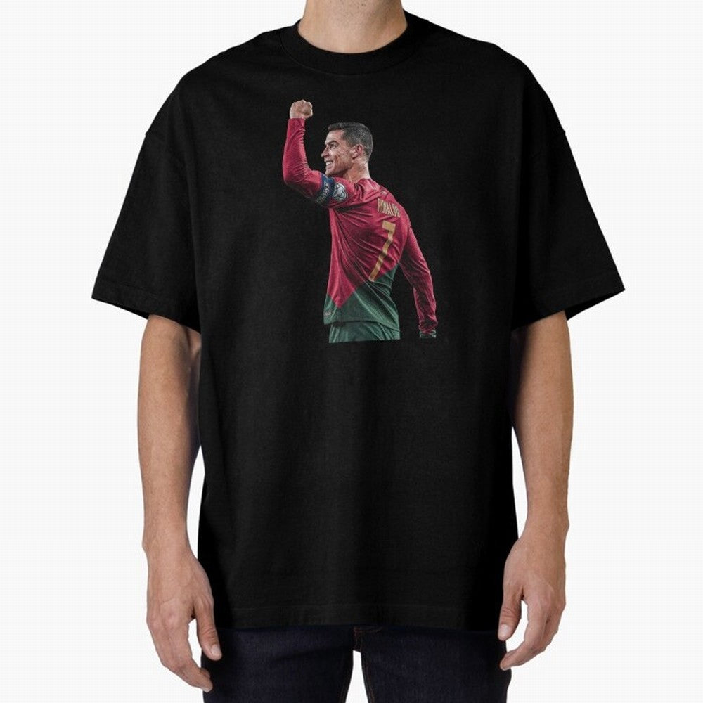 Cristiano Ronaldo Oversized T-Shirt Carry the Dream of FIFA World Cup 2026 Group Stage Connected to Messi, Neymar and Mbappe, England, France and Netherlands Energy, Classic Soccer Heritage, Championship Pressure, Fan Loyalty and International