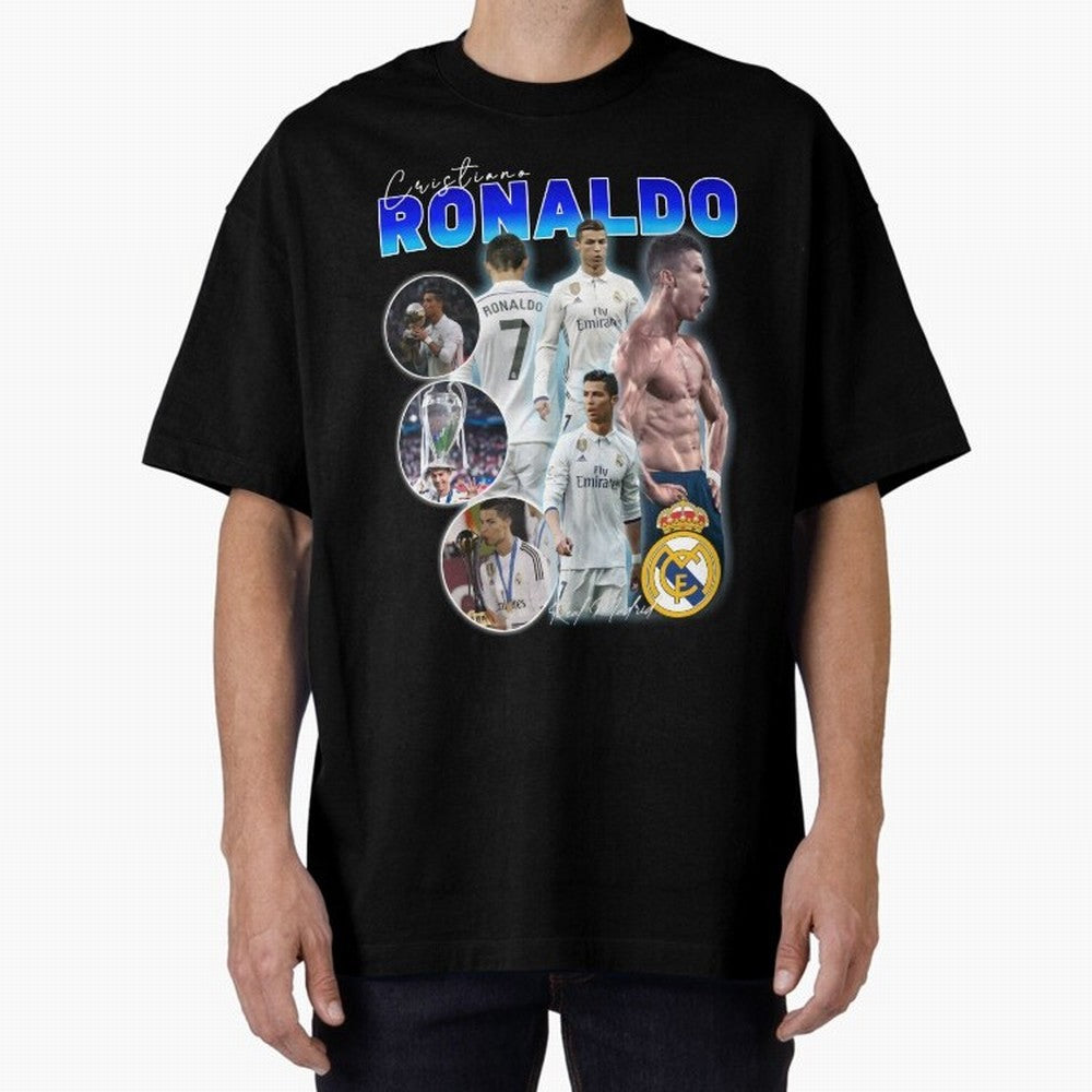 Cristiano Ronaldo Bootleg Oversized T-Shirt Stand with FIFA World Cup 2026 Group Stage Made for CR7, Brazil, Portugal and Argentina Energy, Football Passion, Legendary Performances, Festival Vibes and Supporter Community; Great for Supporters Who