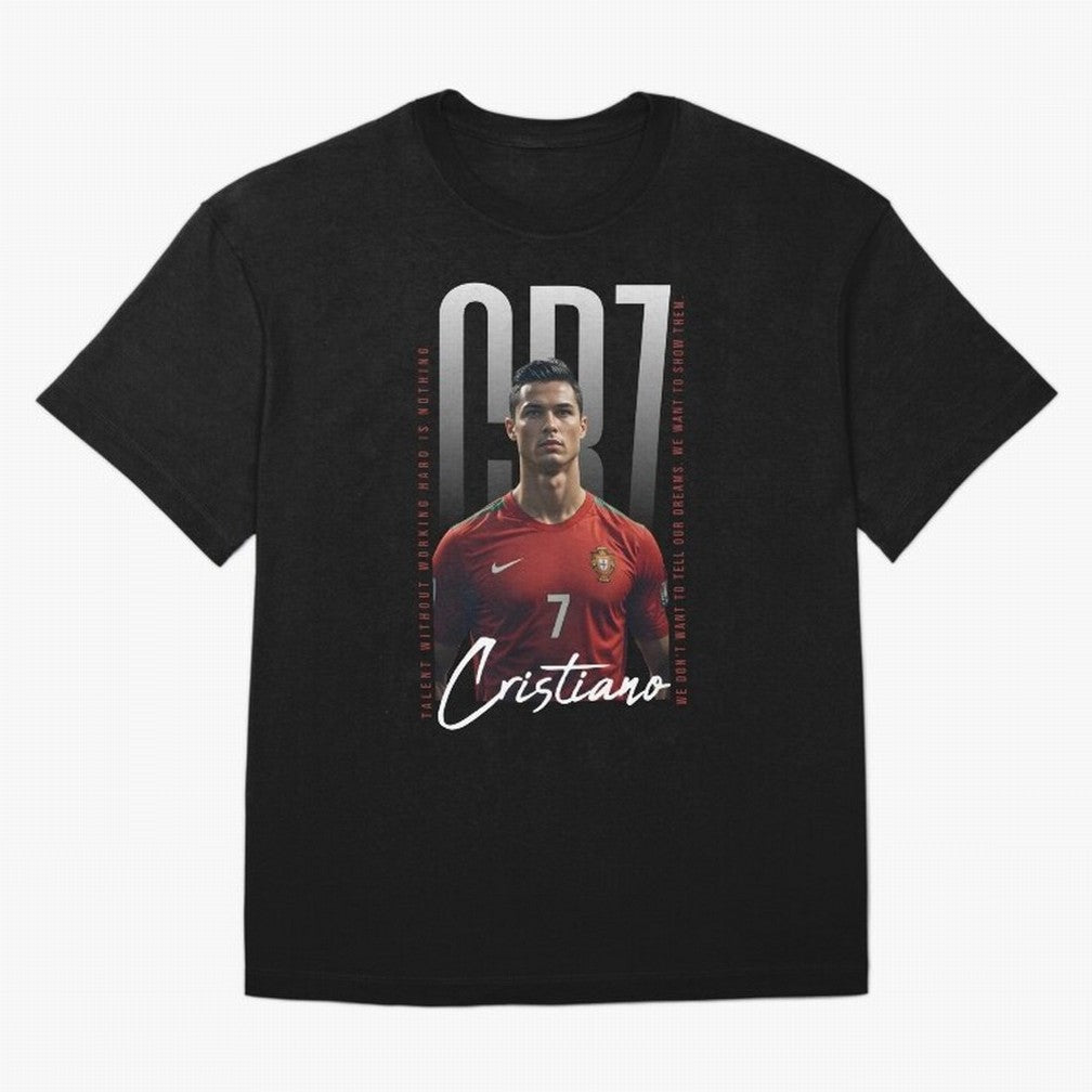 Cristiano Ronaldo Oversized T-Shirt Bring World Football Passion into FIFA World Cup 2026 Group Stage for Fans of Mbappe and Portugal, Bringing Champion Mindset, Group Stage Buzz, Knockout Tension and Passionate Fan Culture; Perfect for Supporters