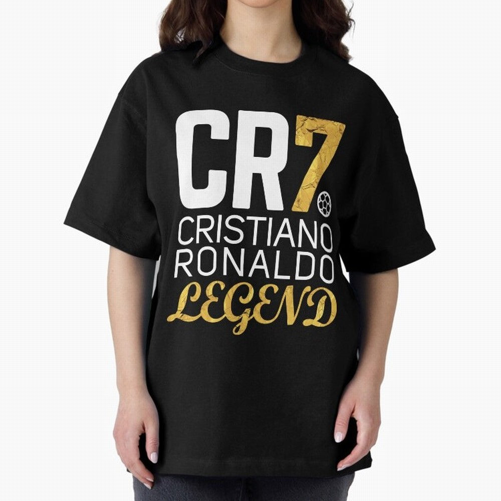 CR7 legend gold Oversized T-Shirt Bring Retro Soccer Energy to FIFA World Cup 2026 Group Stage Spirit, Highlighting Brazil, Messi, Neymar and Mbappe, Tournament Hype, Historic Matchups, Family Viewing Parties and Global Sports Pride; Ideal for