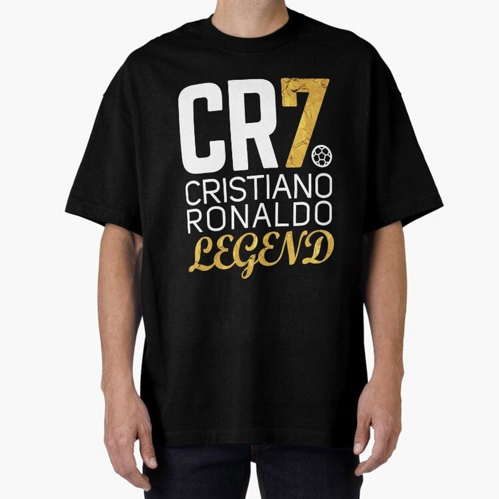 CR7 legend gold Oversized T-Shirt Bring Retro Soccer Energy to FIFA World Cup 2026 Group Stage Spirit, Highlighting Brazil, Messi, Neymar and Mbappe, Tournament Hype, Historic Matchups, Family Viewing Parties and Global Sports Pride; Ideal for
