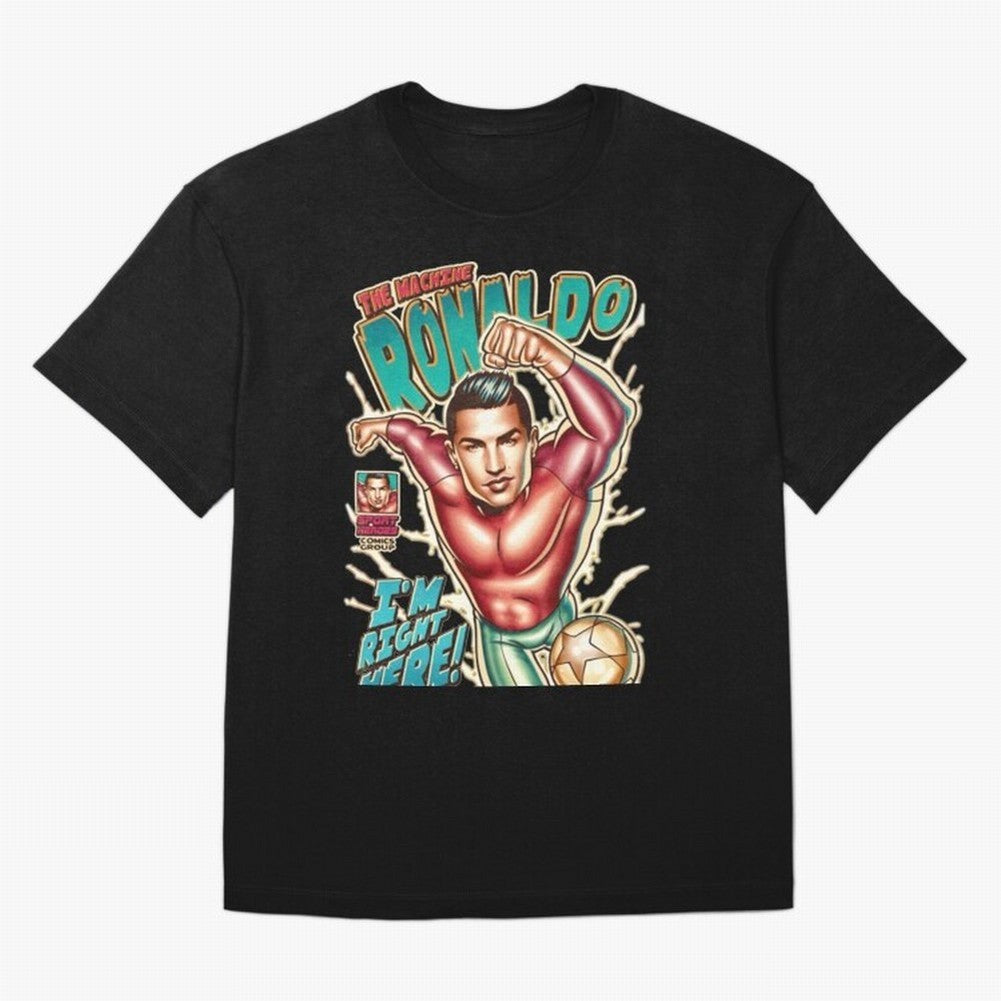 Cristiano Ronaldo The Machine Ronaldo Oversized T-Shirt Stand Proud for Match Day Hype around FIFA World Cup 2026, Cristiano Ronaldo, Haaland and CR7, Argentina and Brazil, Global Supporter Spirit, Legendary Goals, National Colors and Tournament