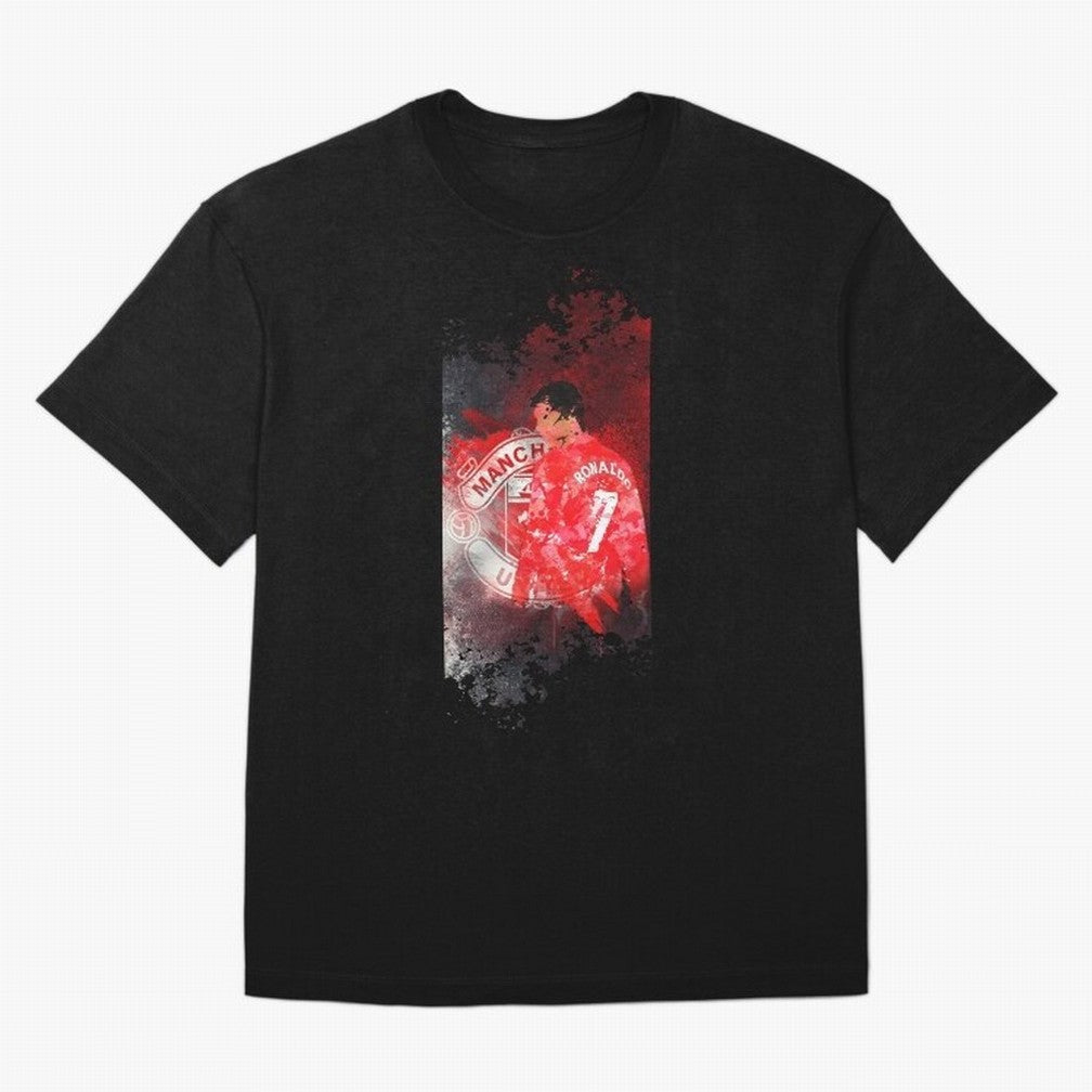 Ronaldo Illustration 002 Oversized T-Shirt Celebrate Classic Football Spirit in Global Football Passion for FIFA World Cup 2026 Group Stage, Connected to Messi, Neymar and Mbappe, Argentina and Brazil, Global Supporter Spirit, Legendary Goals,