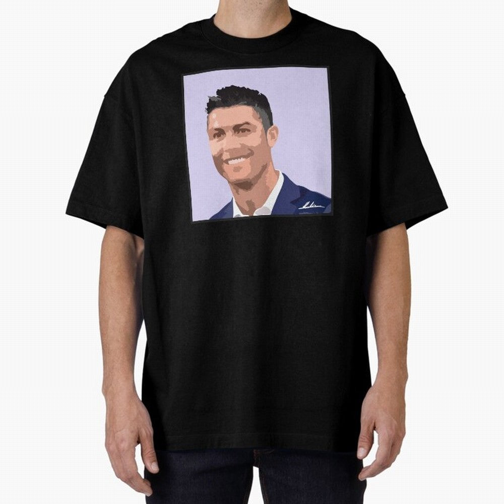 Cristiano Ronaldo Oversized T-Shirt Create Global Football Passion for FIFA World Cup 2026 Group Stage, Capturing Haaland and Mbappe, France, Goal Celebration Energy, Supporter Heritage, Football Icons and Worldwide Tournament Joy; Ideal for