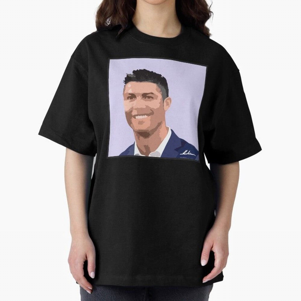Cristiano Ronaldo Oversized T-Shirt Create Global Football Passion for FIFA World Cup 2026 Group Stage, Capturing Haaland and Mbappe, France, Goal Celebration Energy, Supporter Heritage, Football Icons and Worldwide Tournament Joy; Ideal for