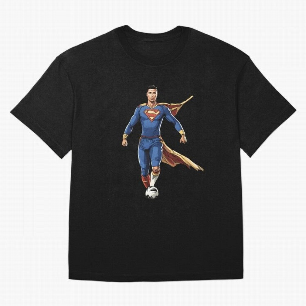 Ronaldo Superhero Oversized T-Shirt Make Your Look Match Match Day Hype around FIFA World Cup 2026 USA Canada Mexico, Haaland, Spain and Netherlands, Supporter Pride, Iconic Celebrations, Legendary Names and Global Match Day Energy; Perfect for