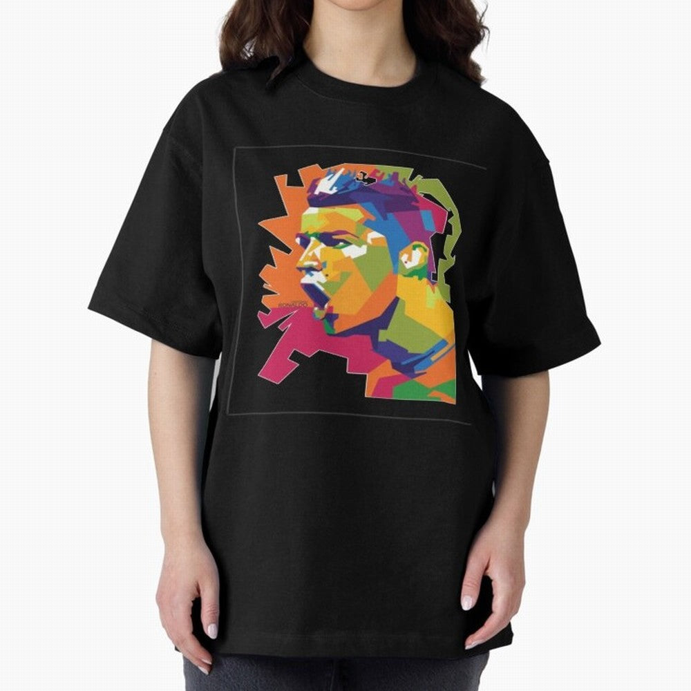 Ronaldo Cristiano Ronaldo pop potrait Oversized T-Shirt Honor Champions and Dreams in FIFA World Cup 2026 Group Stage for Fans of Messi, Neymar and Mbappe and England, Bringing Classic Soccer Heritage, Championship Pressure, Fan Loyalty and