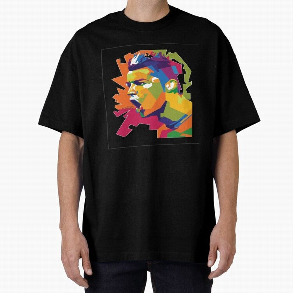 Ronaldo Cristiano Ronaldo pop potrait Oversized T-Shirt Honor Champions and Dreams in FIFA World Cup 2026 Group Stage for Fans of Messi, Neymar and Mbappe and England, Bringing Classic Soccer Heritage, Championship Pressure, Fan Loyalty and