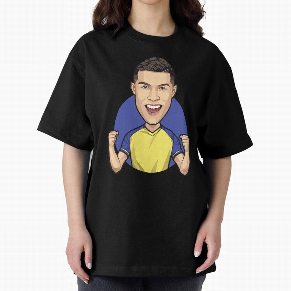 Ronaldo Al-Nassr 2022 Oversized T-Shirt Show Love for Legendary Goals in FIFA World Cup 2026 USA Canada Mexico Featuring Neymar, Haaland and Cristiano Ronaldo, Spain and Netherlands Energy, Vintage Soccer Flavor, Modern Football Stars, National