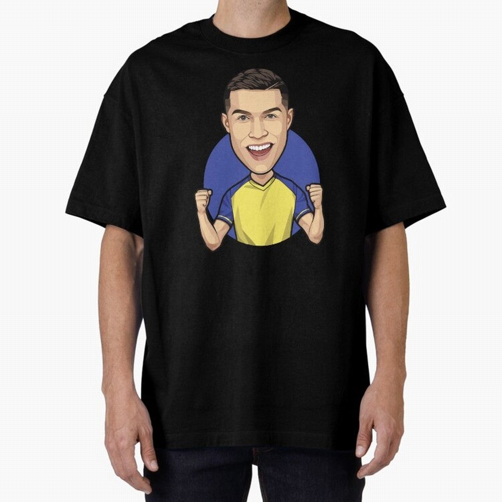 Ronaldo Al-Nassr 2022 Oversized T-Shirt Show Love for Legendary Goals in FIFA World Cup 2026 USA Canada Mexico Featuring Neymar, Haaland and Cristiano Ronaldo, Spain and Netherlands Energy, Vintage Soccer Flavor, Modern Football Stars, National