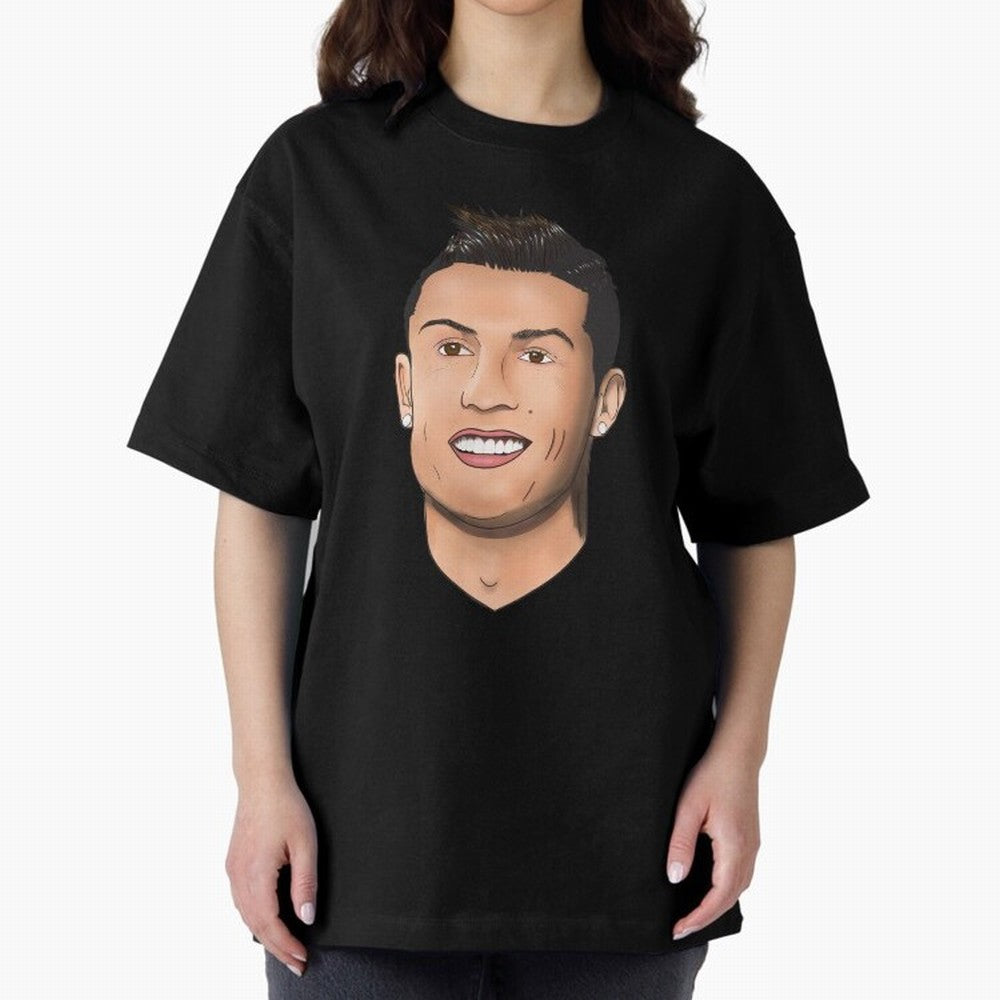 Cristiano Ronaldo Oversized T-Shirt Honor the Football Icons of Match Day Hype around FIFA World Cup 2026 USA Canada Mexico, Haaland, Brazil, Football Festival Excitement, Trophy Ambitions, Country Rivalries and Star Player Buzz; Great for