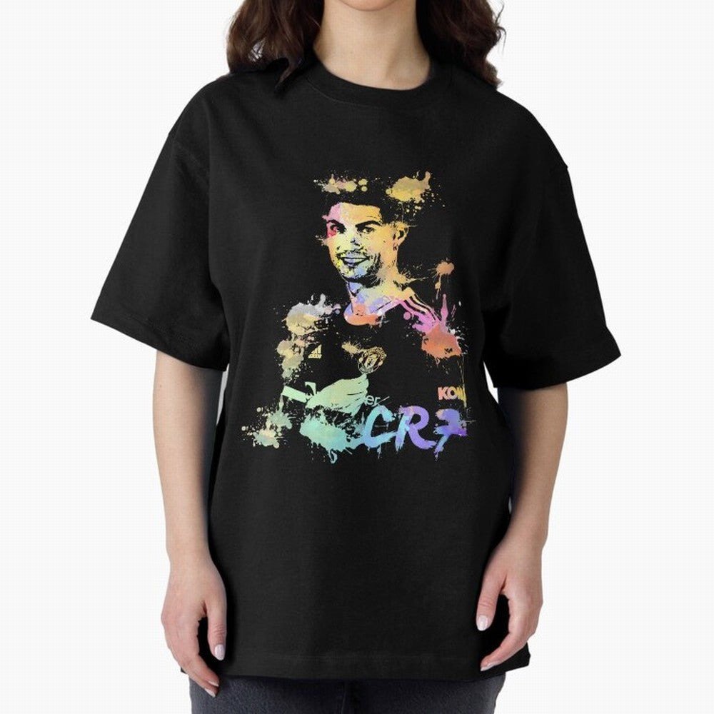 Cristiano Ronaldo Cristiano Ronaldoooo Oversized T-Shirt Join the Countdown to FIFA World Cup 2026 Spirit, Filled with Germany, Haaland, Fan Favorite Moments, National Team Passion, Big Match Drama and Soccer History; Built for Supporters Chasing