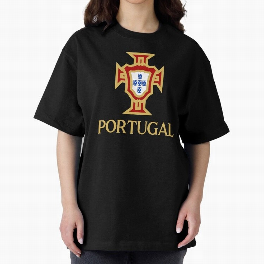 Portugal Gold Alt 3 Oversized T-Shirt Fuel the Hype around Match Day Hype around FIFA World Cup 2026 Group Stage, Neymar, Haaland and Cristiano Ronaldo, England and Germany, Retro Football Energy, Iconic Rivalries, Trophy Chase Drama and Stadium