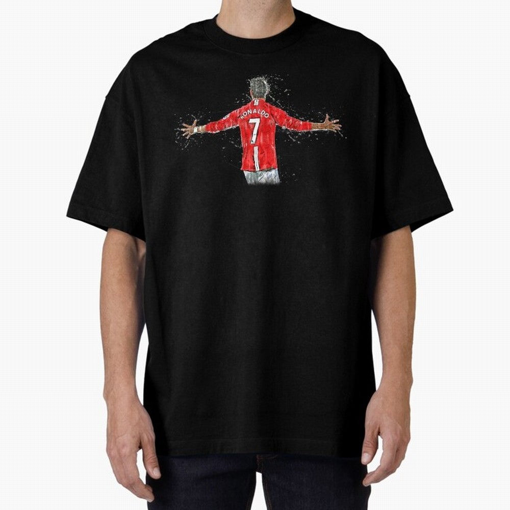 Cristiano Ronaldo 8 Oversized T-Shirt Support the FIFA World Cup 2026 Journey through Haaland Highlights, Argentina, France and Brazil Pride, Championship Spirit, Famous Goals, Roaring Crowds and International Football Unity; Great for Watch