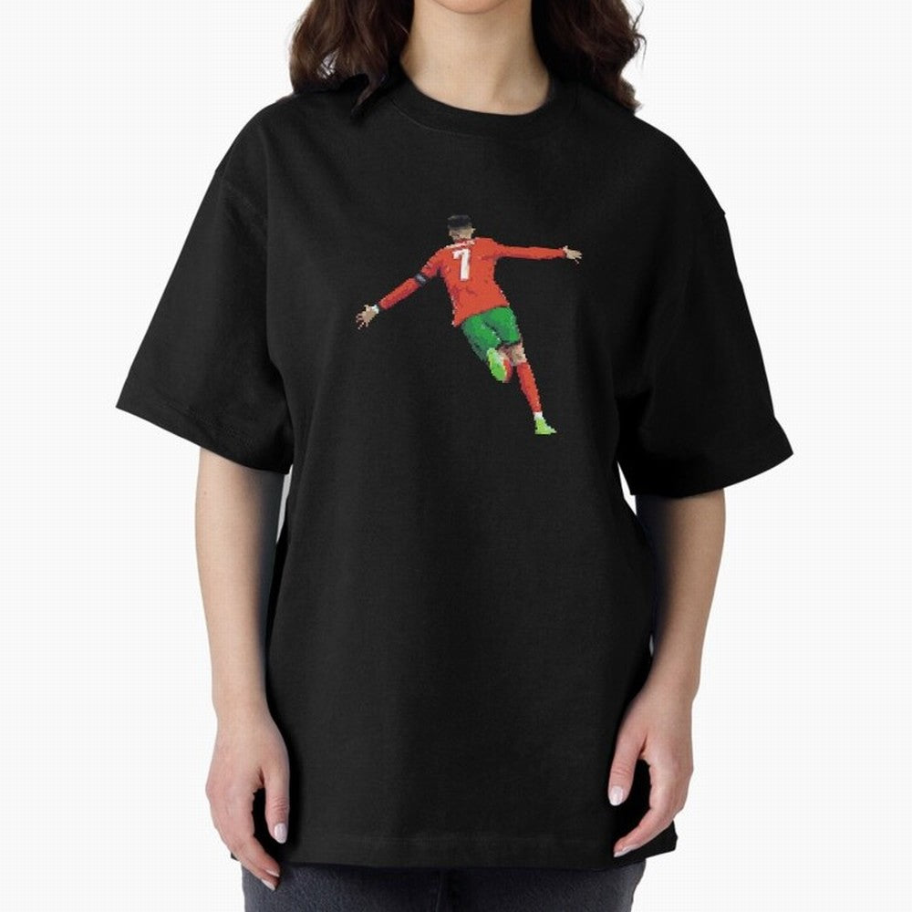 Cristiano Ronaldo Oversized T-Shirt Celebrate Golden Goal Energy in Global Football Passion for FIFA World Cup 2026 Group Stage, Filled with Messi and Cristiano Ronaldo, Argentina, France and Brazil, Tournament Hype, Historic Matchups, Family