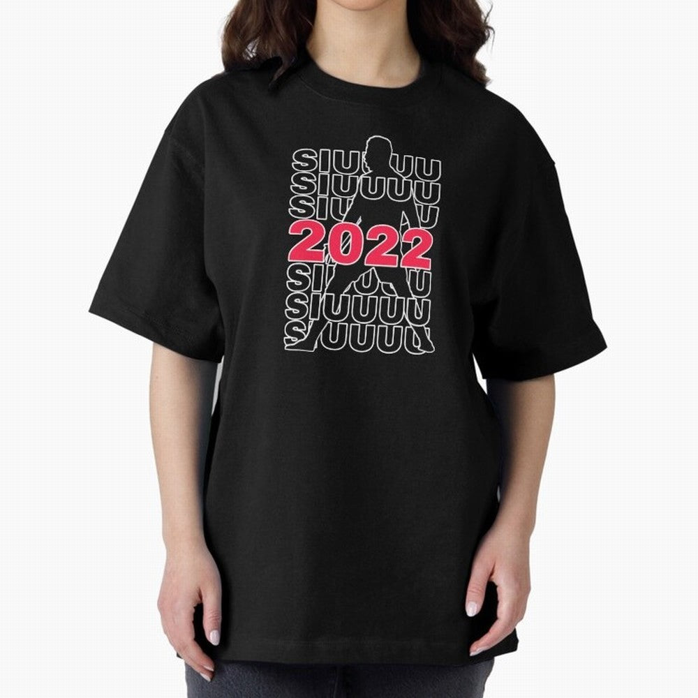 Siuuu 2022 Cristiano ronaldo goal Oversized T-Shirt Make Memories around Global Football Passion for FIFA World Cup 2026 Group Stage, Filled with Messi, Neymar and Mbappe, Brazil, Worldwide Fan Energy, Dramatic Goals, Stadium Lights and