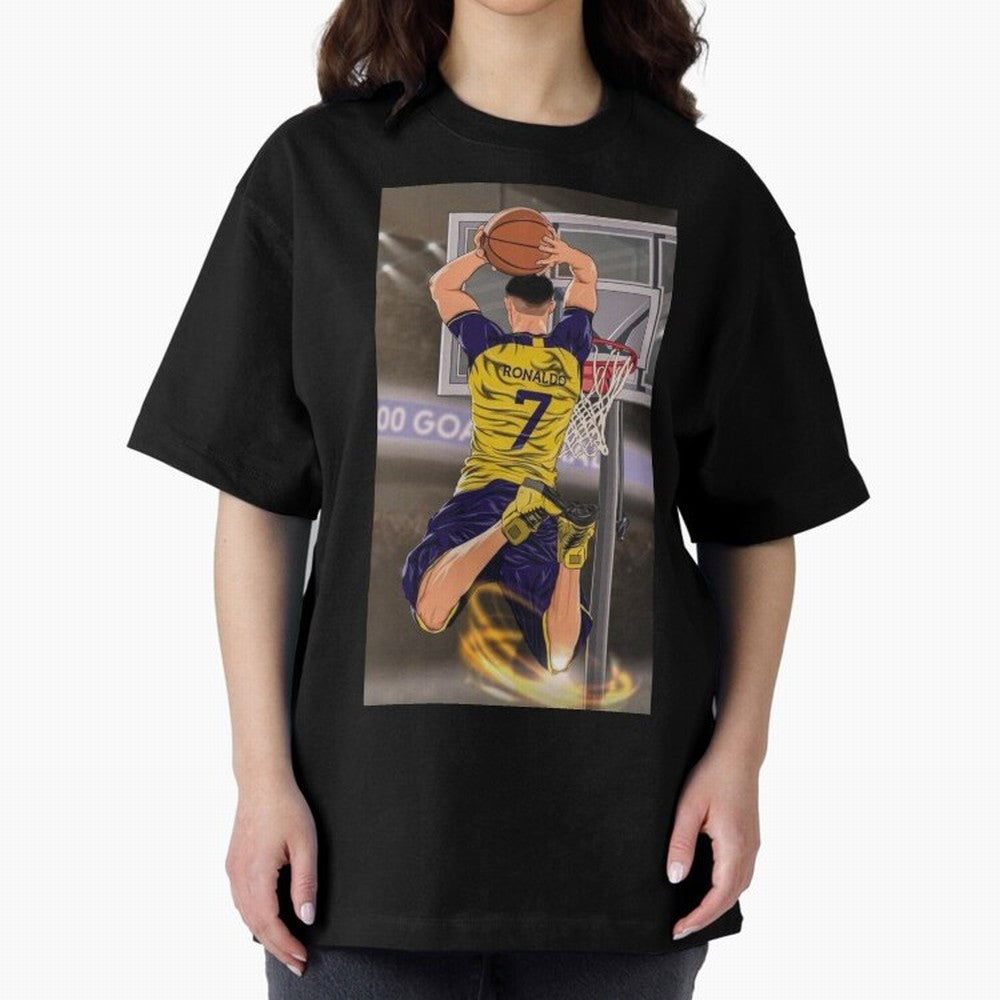 cr7 Oversized T-Shirt Spotlight Global Football Passion for FIFA World Cup 2026 USA Canada Mexico, Filled with Mbappe and Neymar, Spain, Football Passion, Legendary Performances, Festival Vibes and Supporter Community; Perfect for Supporters Who